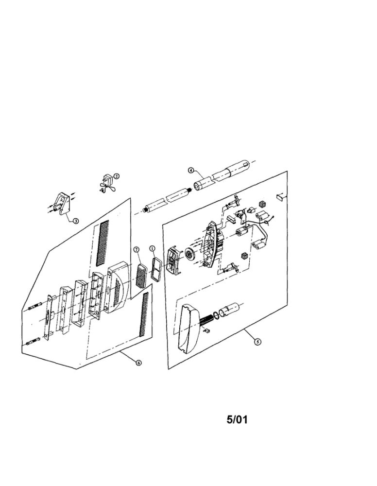Broom Vacuum Diagram and Parts List for BV2000  Dirt Devil Upright Vacuum